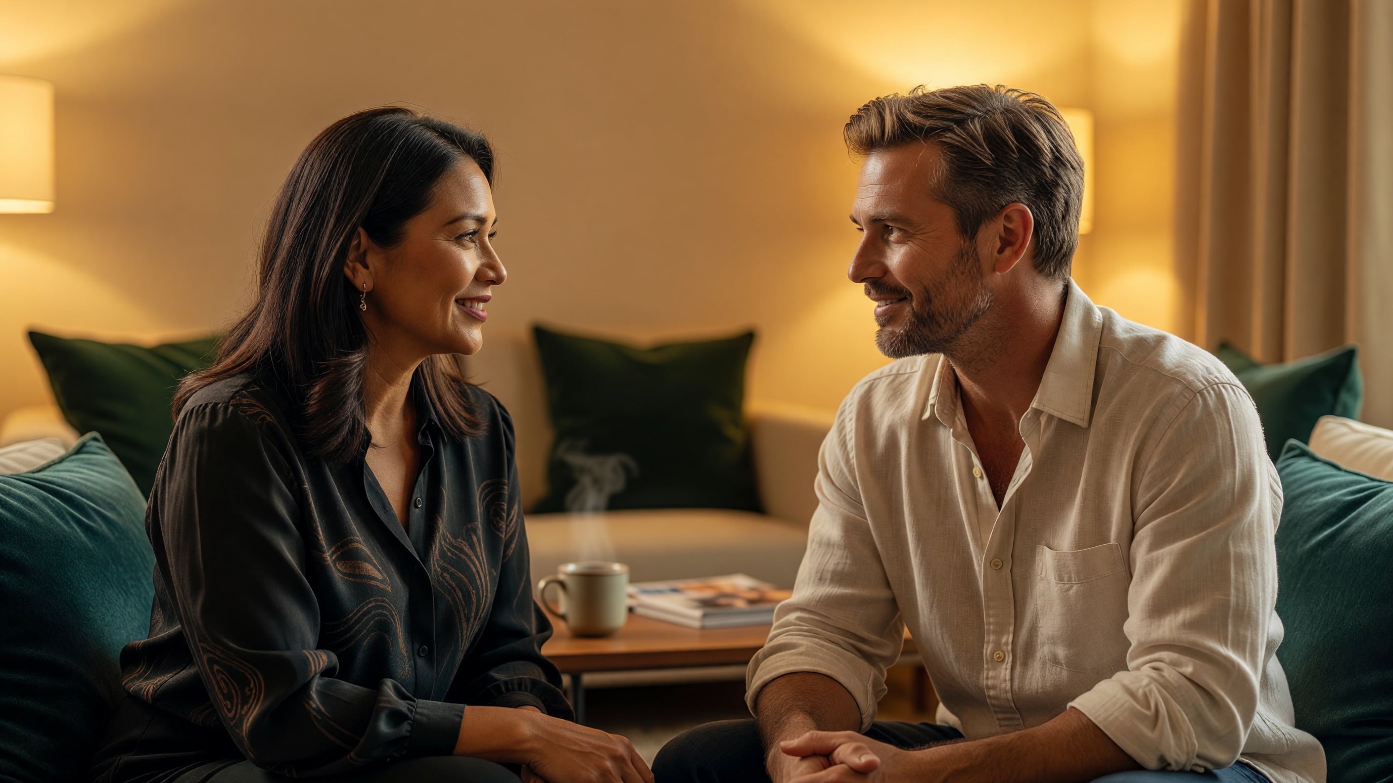 Two people in a respectful, consent-focused conversation