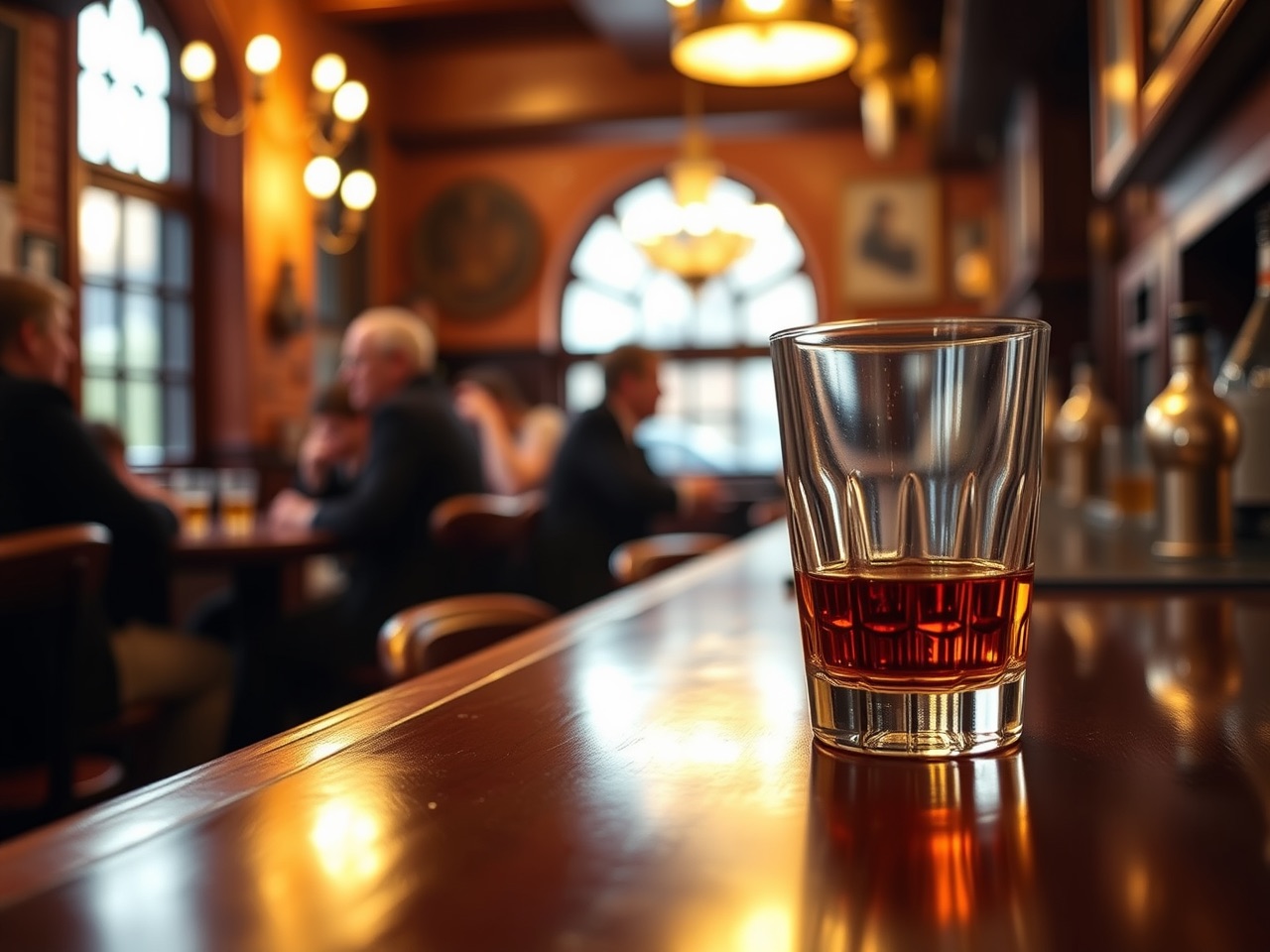 A couple sharing a drink in a warm Dunedin heritage bar on a cool evening